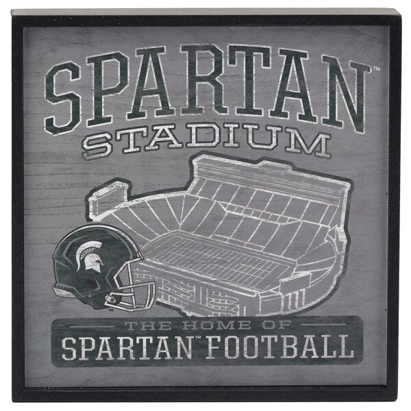 Michigan State University Spartan Football Stadium Wood Wall Decor